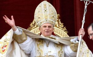 Pope Benedict XVI during prayers at the Vatican
